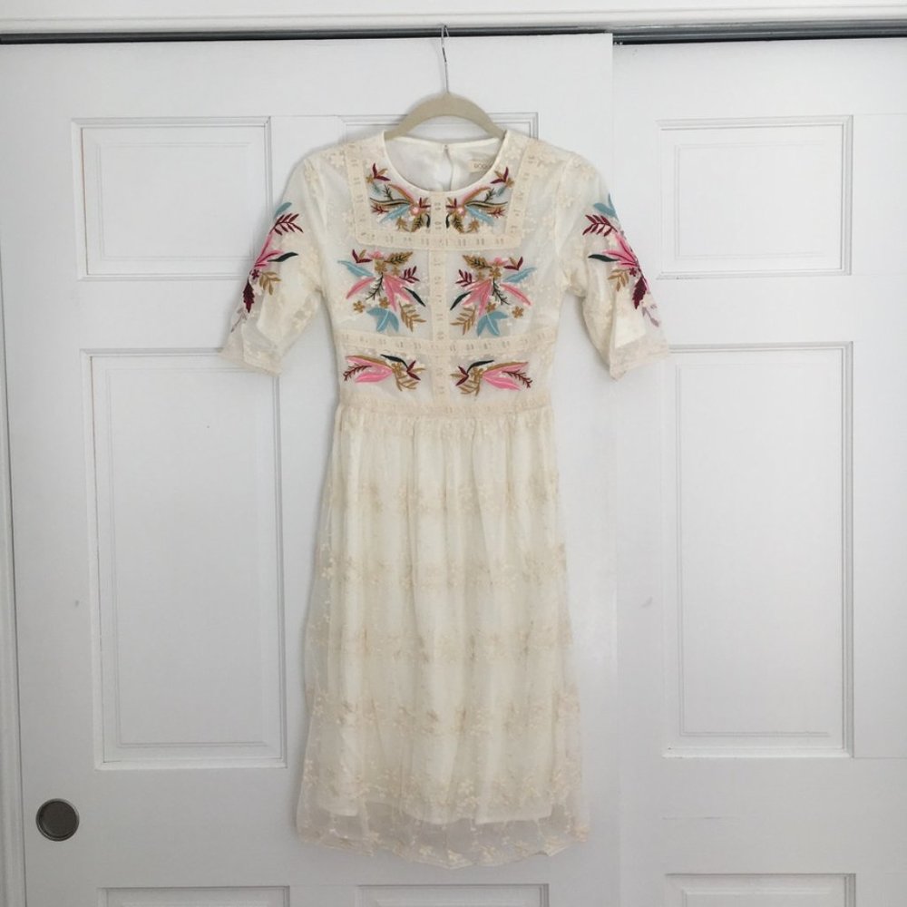 Roolee Embroidered Dress Size XXS